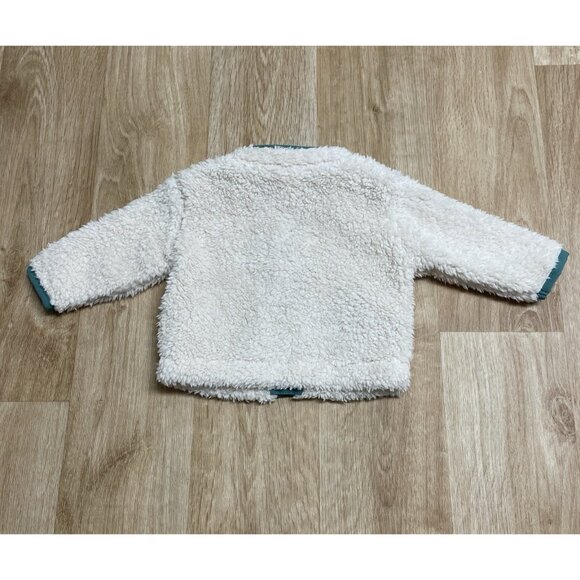 Cat & Jack Fleece Sweater High Pile Baby Boy 0 - 3 Months Cream Warm Fall Winter - Picture 2 of 4